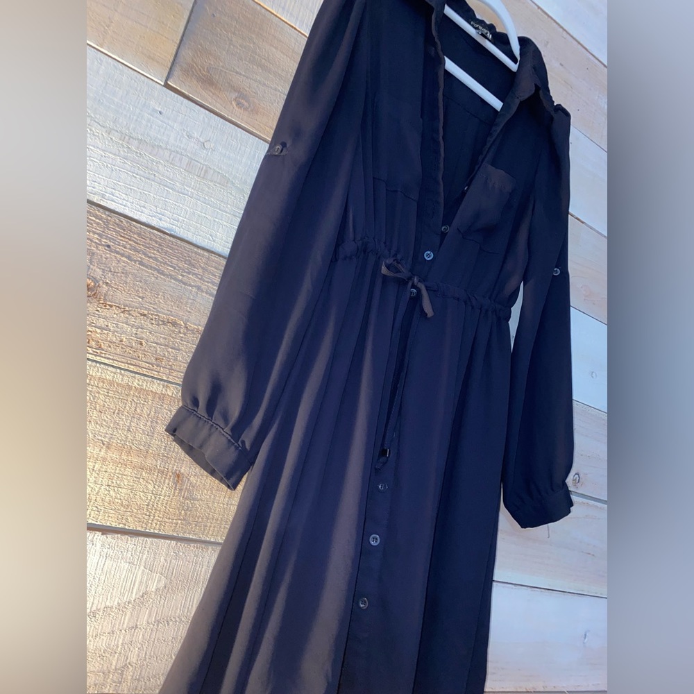 Navy sheer dress L
